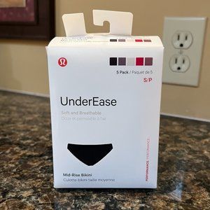 NWT RARE Lululemon UnderEase Mid-Rise Bikini Underwear 5 Pack (S) MULTICOLOR